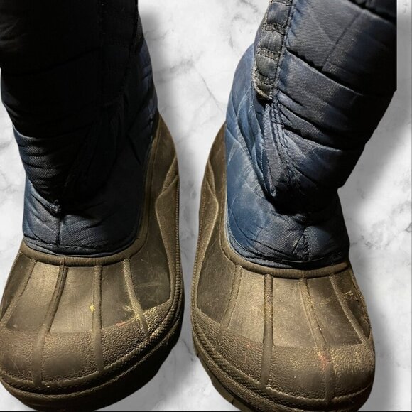 Girls Size 1 Blue Snow Boots With Quilted Upper & Insulated Lining Pull On - Picture 11 of 11